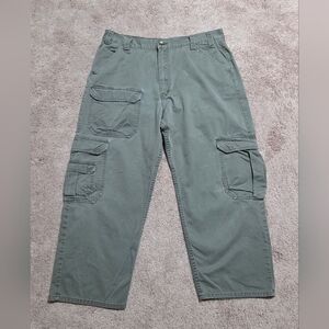 Levi's Silvertab Khakis Olive Drab Cargo Pants Vintage Jeans 38 X 30